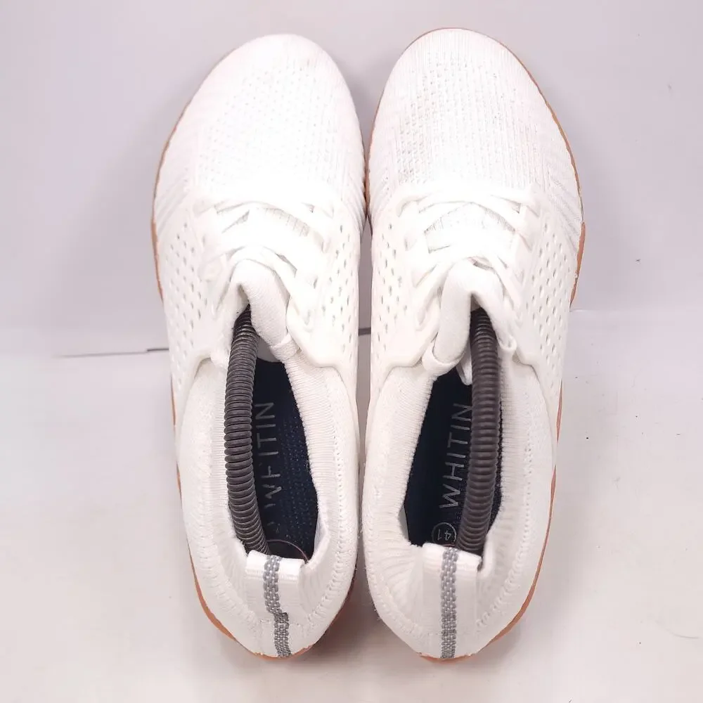 Whitin Walking Lace Up Athletic Sneaker Shoe Womens Size 10.5 41 White